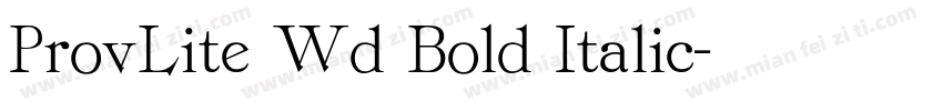 ProvLite Wd Bold Italic字体转换